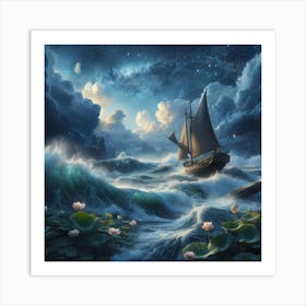 Sailing boating Art Print