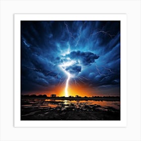 Lightning In The Sky Art Print