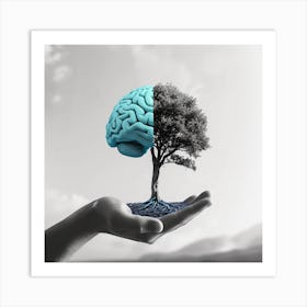 Tree And Brain Concept Art Print