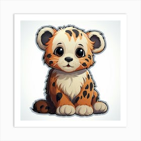 Cute Leopard Cub 1 Art Print