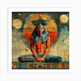 abstract artwork for Egyptian king - ancient Egyptians & pharaohs Art Print