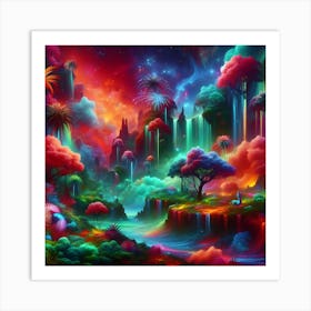 Psychedelic Landscape Art Print