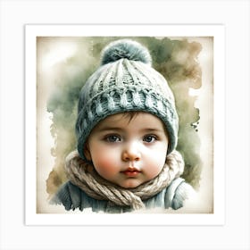 Baby In A Hat Art Print