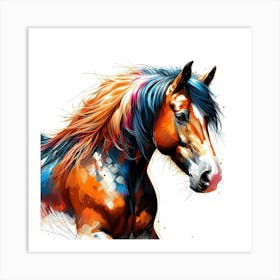 Colorful Horse Art Print