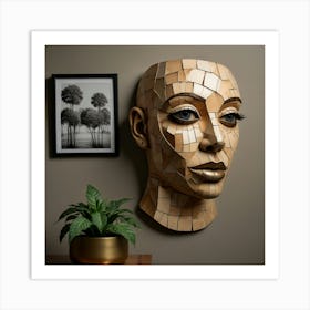 Mosaic Head Art Print