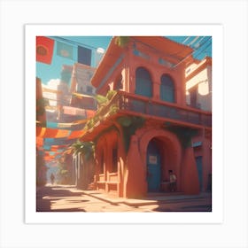 Street In A City Art Print