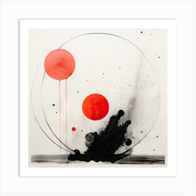 Red Spheres Art Print