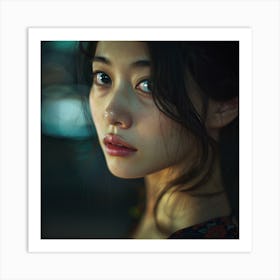 Portrait Of A Young Asian Woman 3 Art Print