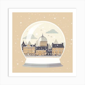 Glasgow United Kingdom Snowglobe Art Print