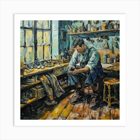 Van Gogh Style: The Cobbler's Workshop Series Art Print