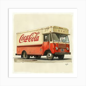 Coca Cola Truck Art Print