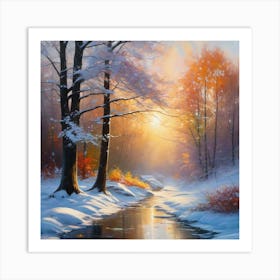 Winter In The Woods 3 Art Print