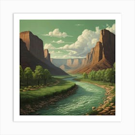 Lifelike Vision Green River Art 1 Art Print