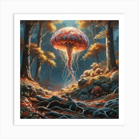 Jellyfish In The Woods Art Print