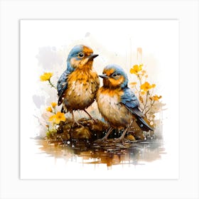 Harmony In Flight Birds Together Art Print