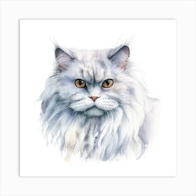 Selkirk Rex Longhair Cat Portrait 2 Art Print