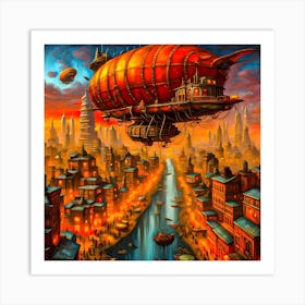 Steampunk Airship 1 Art Print