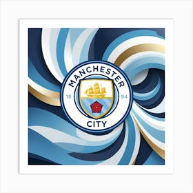 Manchester City F.C. Logo Wall Art 13 Art Print