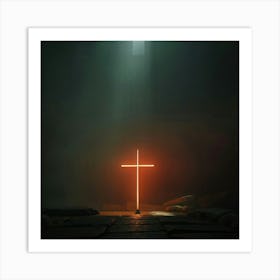 Cross In The Dark Art Print