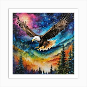 Eagle In Flight 2 Art Print