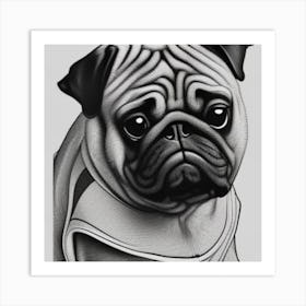 Pug Dog Art Print