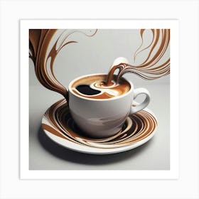 Coffee Swirl Art Print