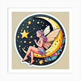 A whimsical fairy with delicate wings 1 Art Print