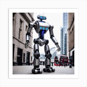 Robot In London 4 Art Print