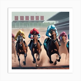 Horse Race 16 Art Print