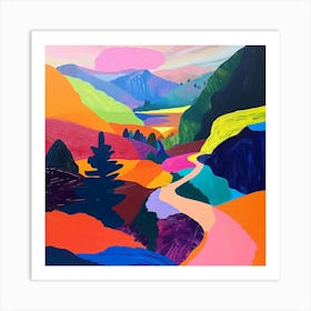 Colourful Abstract Sequoia National Park Usa 6 Art Print