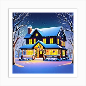 Christmas House 25 Art Print