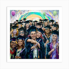 Graduation Party 1 Art Print