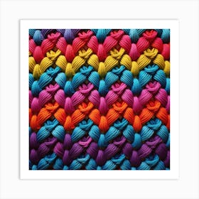 Rainbow Crochet Art Print