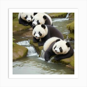 Panda Bears Art Print