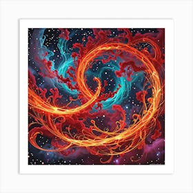 Fire Spiral Art Print