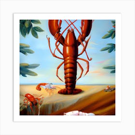 Lobsters Art Print