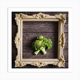 Broccoli In A Frame 10 Art Print