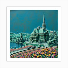 Church On A Hill Art Print