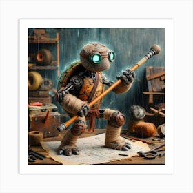 Robot Turtle 2 Art Print