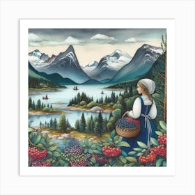 Scandinavian Art, Landscape 5 Art Print