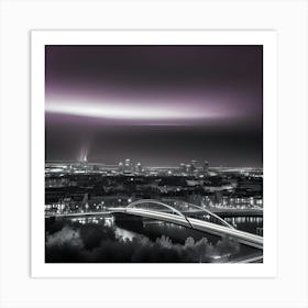 Purple Cityscape Art Print