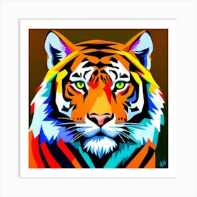 Colorful Tiger Art Print