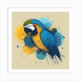 Colorful Parrot Art Print