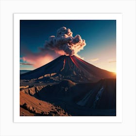 Volcano Stock Videos & Royalty-Free Footage Art Print