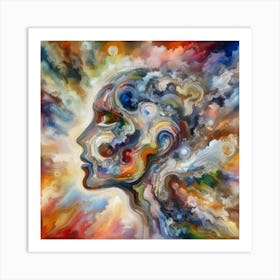 Abstract Of A Woman'S Head Art Print