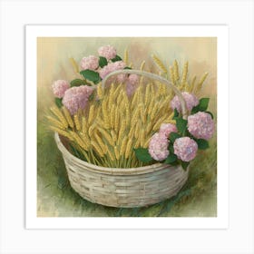 Basket Of Flowers 11 Art Print