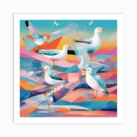 Seagulls 1 Art Print