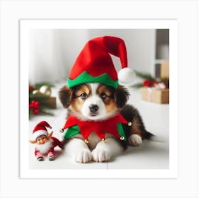 Elf Puppy Art Print