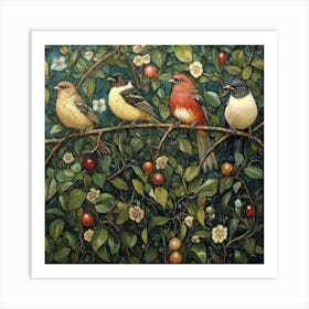 Birds On A Branch Art 34 Art Print