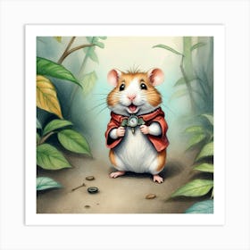 Hamster In The Woods 1 Art Print